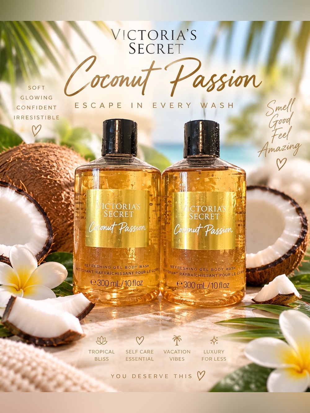 Victoria’s Secret Coconut Passion Body Wash Duo